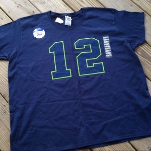 Seahawks 12th man t-shirt new size XXL